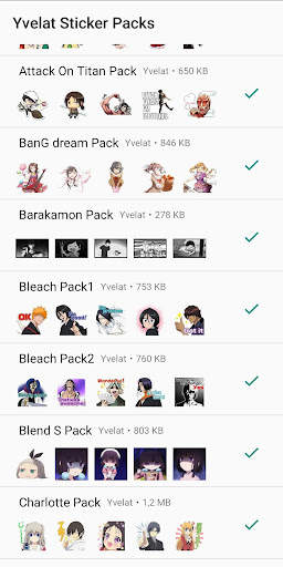 Anime Stickers for WhatsApp - by Yvelat screenshot 7