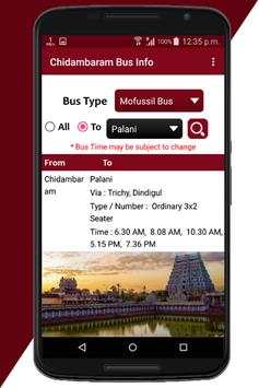 Chidambaram Bus Info screenshot 5