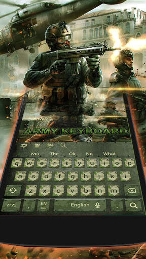 3D Army Camo Keyboard Theme screenshot 4