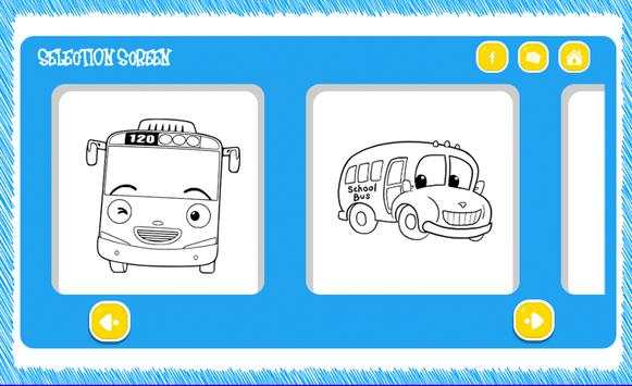 Drawing Bus Coloring Tayo screenshot 2