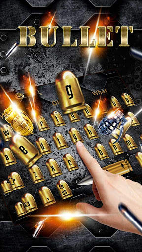 Golden Bullet Shots Keyboard Theme screenshot 2