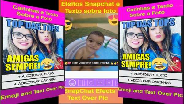Foto Efeitos Como No Snap Texto e Carinhas Na Foto screenshot 2