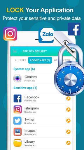 App Lock: Secure sensitive Apps, images, videos 1 تصوير الشاشة