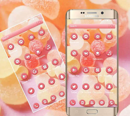 Lollipop and marshmallow pink candy wallpaper screenshot 3