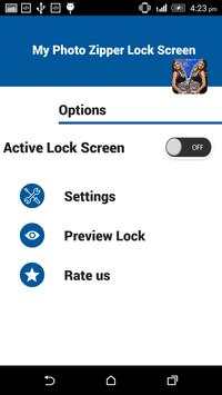My Photo Zipper Lock Screen screenshot 1