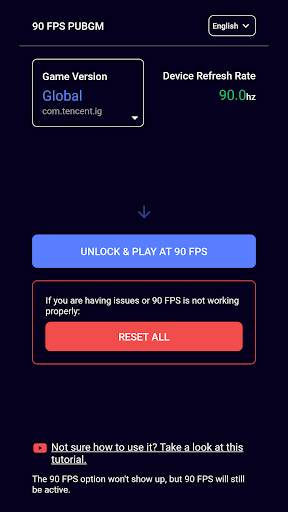 90 FPS for PUBGM | Unlock tool screenshot 2