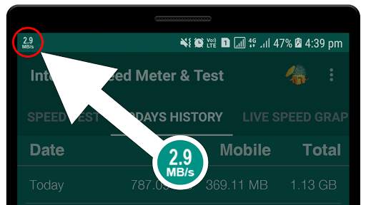 Internet Speed Meter & Speed T screenshot 1