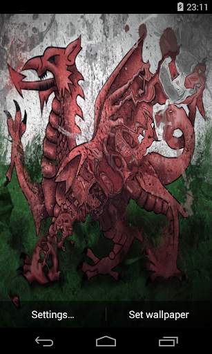 Flag of Wales Live Wallpaper screenshot 1