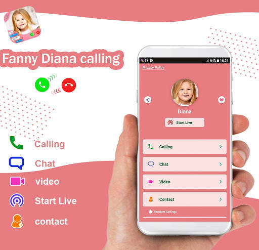 Funny Diana Fake call : chat & call video screenshot 2