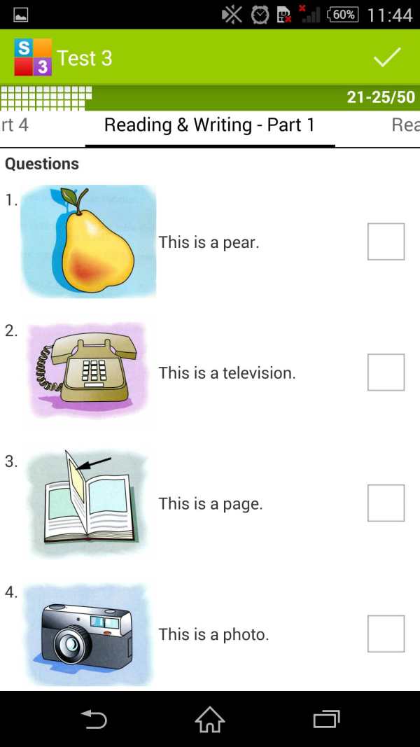 English Starters 3 - YLE Test screenshot 4