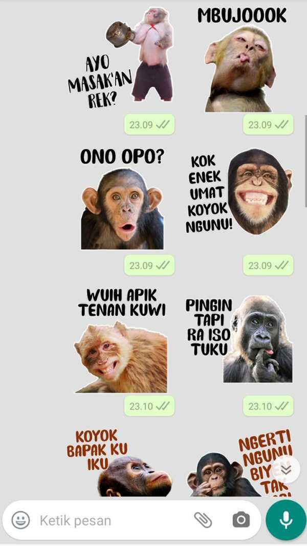 Stiker WA Monyet Jawa Lucu screenshot 4