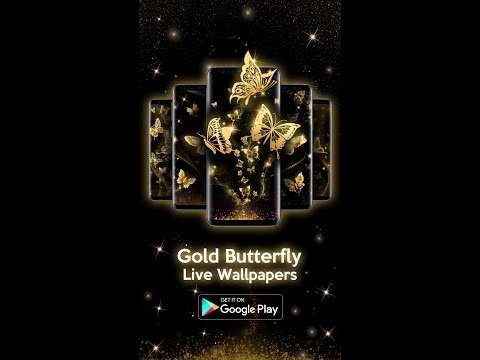 Gold Butterfly Live Wallpaper screenshot 1
