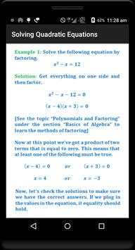Algebra Cheat Sheet (Free) screenshot 3