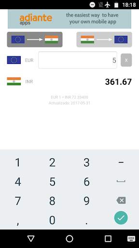 Euro to Indian Rupee screenshot 1