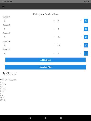 GPA Calculator Pakistan screenshot 7