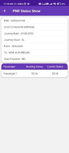 Train Enquiry PNR Status screenshot 6
