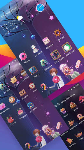 Cartoon love heart APUS launcher free theme 2 تصوير الشاشة