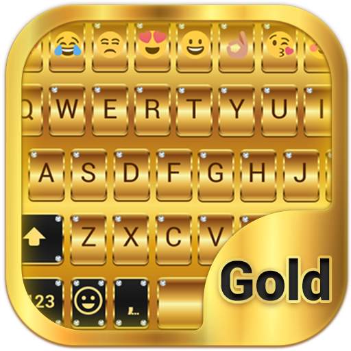 Gold Emoji Keyboard Theme 1.1.6