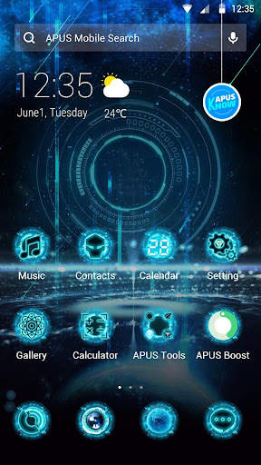 Blue Neon Future Tech -- APUS  screenshot 2