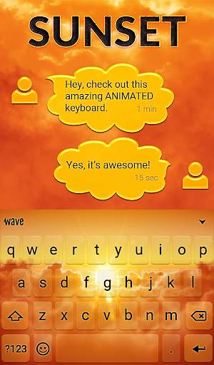 Sunset Animated Keyboard screenshot 3