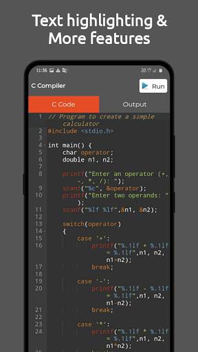 Code Editor Mobile Free - Python, C, HTML, JS, CSS screenshot 7