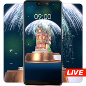 Castle in bright light ball live wallpaper icon