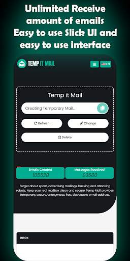 Temp it Mail - Temporary Email screenshot 1