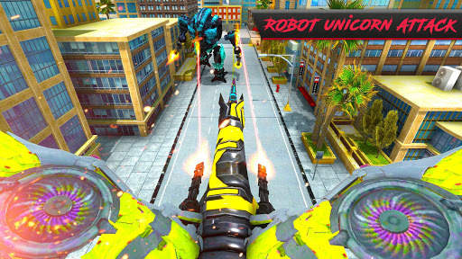 Unicorn Transform Robot City Attack: Robot Games screenshot 4