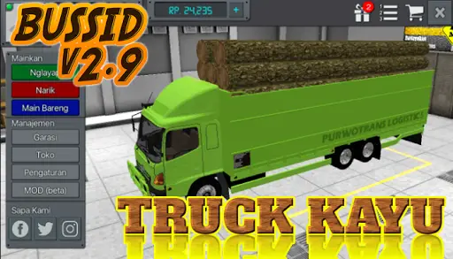 Livery Bussid Mod Truck Kayu screenshot 2