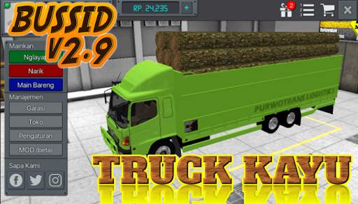 Livery Bussid Mod Truck Kayu screenshot 2