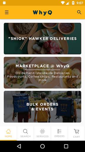WhyQ Hawker Delivery & Marketplace screenshot 1
