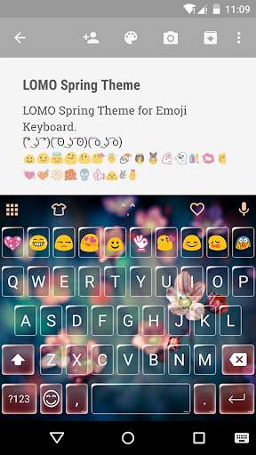 LOMO Spring Emoji Keyboard screenshot 1