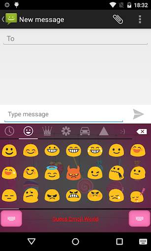 Emoji Keyboard - Candy Pink screenshot 3
