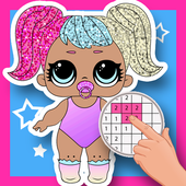 Pixel Dolls: Coloring By Numbers أيقونة