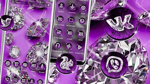 Purple Diamond Launcher Theme screenshot 1