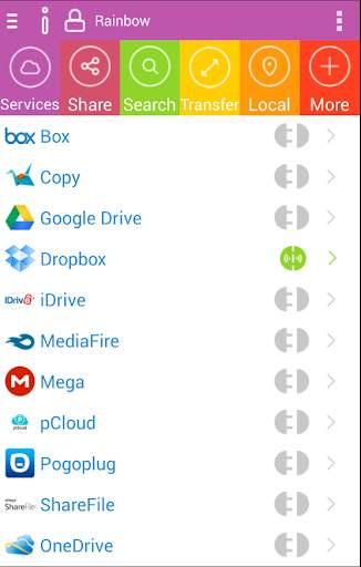 Rainbow - Best cloud storage app 1 تصوير الشاشة