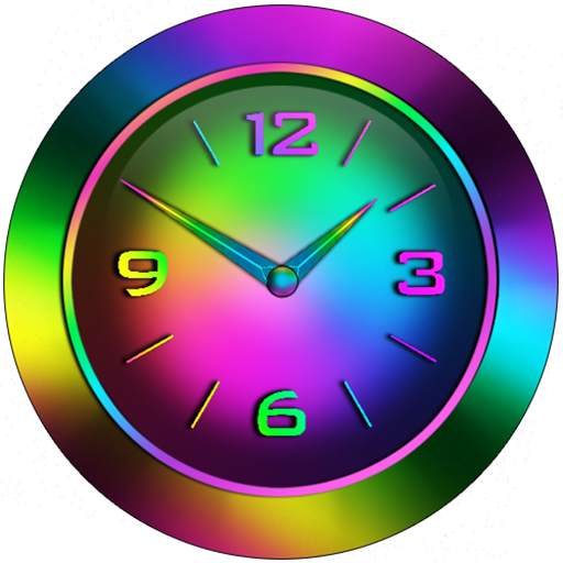 Free Neon Rainbow Clock Widget 1.3