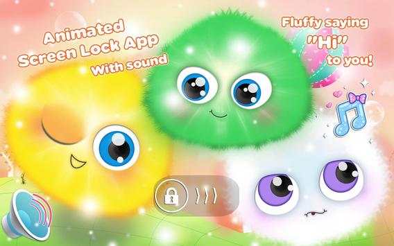 Layar Kunci Fluffy 😍 Bola Berbulu Pengunci Layar screenshot 13