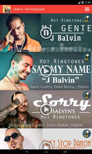 J Balvin - Hot Ringtones screenshot 1