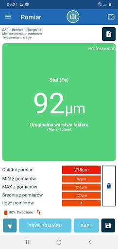 NexPTG miernik lakieru screenshot 2