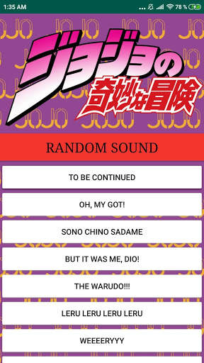 JoJo soundboard скриншот 1