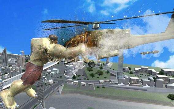 Angry Monster Hero vs Army Helicopter Tanks Battle screenshot 4