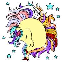Unicorn Paint by Number - Fantasy Glitter Coloring logo