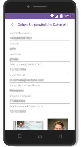 Vectone SIM-Registrierung screenshot 6
