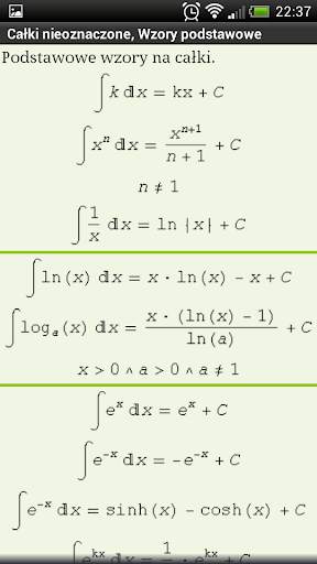 Matma2 - matematyka całki screenshot 2