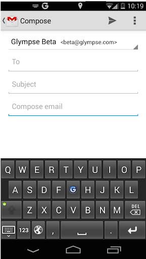 Glympse Keyboard screenshot 1