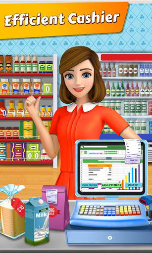Supermarket Cash Register Sim: Girls Cashier Games screenshot 1