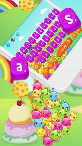 Colorful Jelly Blast Keyboard Theme screenshot 1