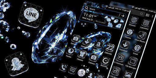 Black Diamond Launcher Theme screenshot 2