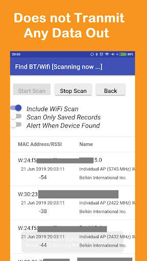 Bluetooth and WiFi (Electromagnetic) Analyzer Tool screenshot 6